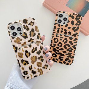NEW iPhone 12/11/Pro/Max Leopard Card Holder case